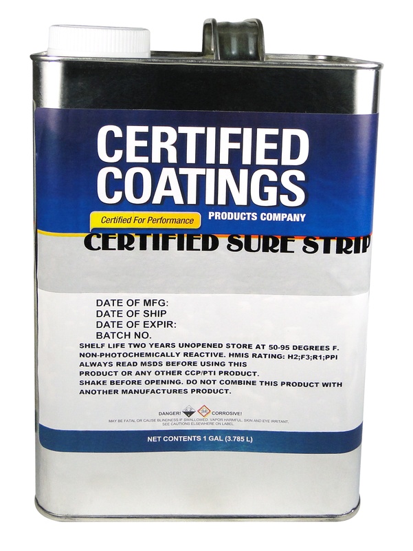 CERTIFIED COATINGS SURE STRIP PAINT REMOVER California Power Systems