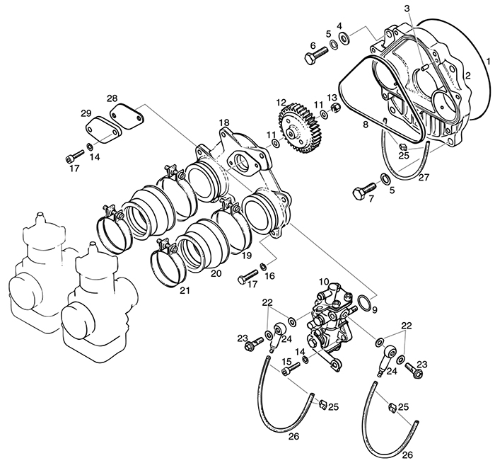 ROTAX 582 UL 99/17 ENGINE ROTARY VALVE COVER OIL PUMP DRIVE, OIL PUMP PARTS California Power
